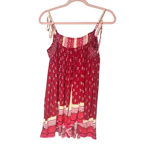 Intimately Free People Rule The World Romper In Ruby Combo Sz - Picture 11 of 11
